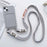 For iPhone 14 Plus Card Slot Phone Case Anti-Scratch Liquid Silicone Protective Phone Cover with Hanging Strap - Grey - 2