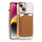 For iPhone 14 Anti-Drop Magnetic Back Cover TPU + PC Phone Case with Card Bag - Blackish Green - 2