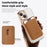 For iPhone 14 Anti-Drop Magnetic Back Cover TPU + PC Phone Case with Card Bag - Blackish Green - 3