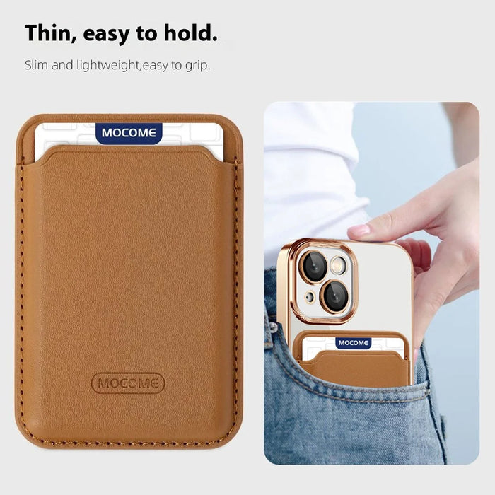 For iPhone 14 Anti-Drop Magnetic Back Cover TPU + PC Phone Case with Card Bag - Blackish Green - 4