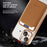 For iPhone 14 Anti-Drop Magnetic Back Cover TPU + PC Phone Case with Card Bag - Blackish Green - 6