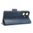 For Realme C55 4G Leather Wallet Phone Case Imprinted Triangle Flip Stand Protective Cover - Blue - 3