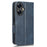 For Realme C55 4G Leather Wallet Phone Case Imprinted Triangle Flip Stand Protective Cover - Blue - 7
