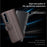 For Sony Xperia 1 V Case Genuine Split Leather Phone Cover with Wallet Stand - Black - 4