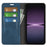 For Sony Xperia 1 V Skin-touch Leather Phone Case Stand Wallet Protective Phone Cover - Blue - 2
