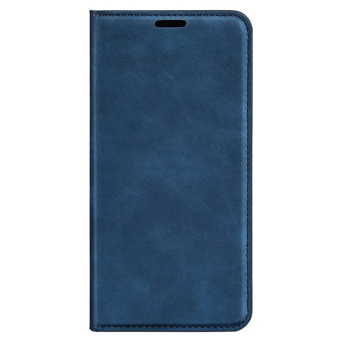 For Sony Xperia 1 V Skin-touch Leather Phone Case Stand Wallet Protective Phone Cover - Blue - 7