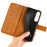 For Sony Xperia 1 V Wallet Cell Phone Case Calf Texture PU Leather Stand Phone Cover - Yellow - 4