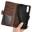 For Sony Xperia 10 V Leather Phone Stand Case Calf Texture Cell Phone Wallet Cover - Brown - 4