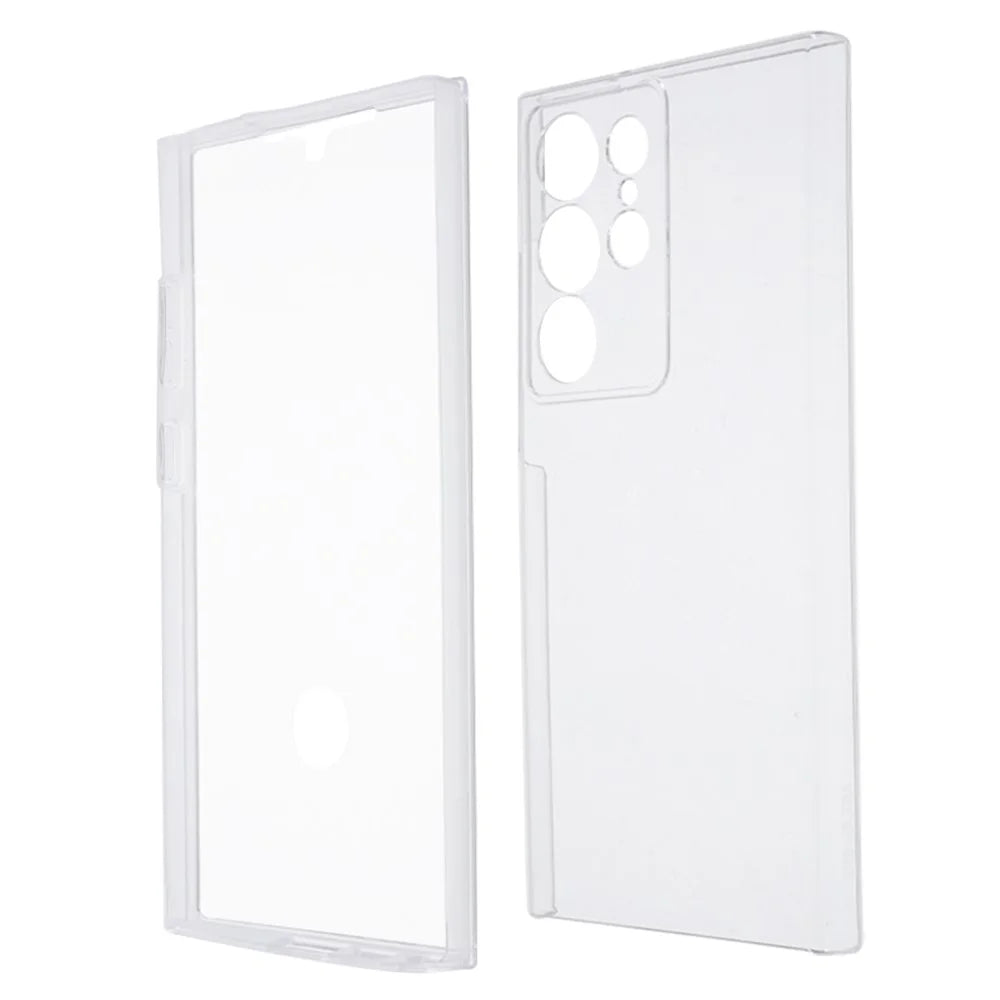 For Samsung Galaxy S23 Ultra TPU + Acrylic Clear Case Full Body Protection Phone Cover with PET Screen Protector - 2