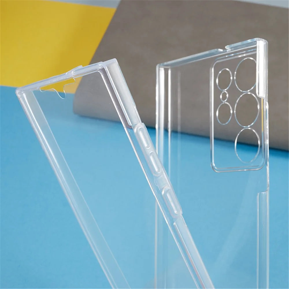 For Samsung Galaxy S23 Ultra TPU + Acrylic Clear Case Full Body Protection Phone Cover with PET Screen Protector - 7