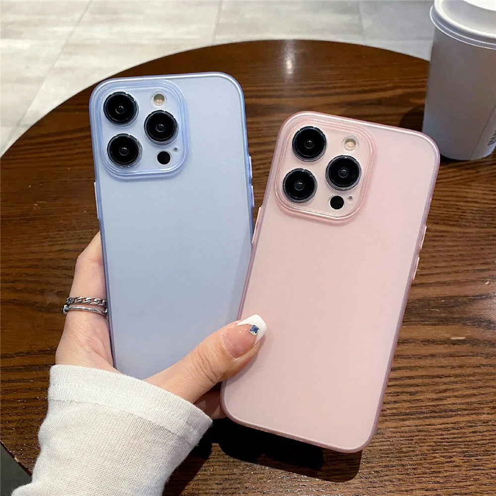 Slim Phone Case for iPhone 13 Pro 6.1 inch Shockproof Cover Precise Cutout Matte TPU Case - Dark Purple - 6