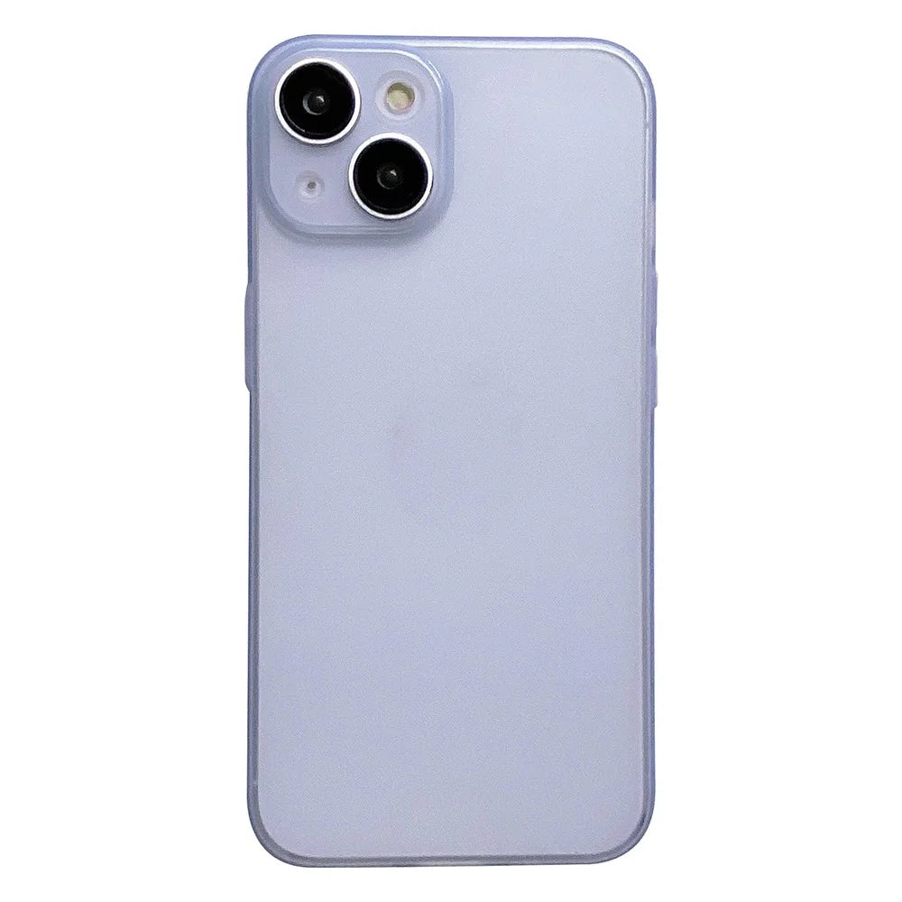 For iPhone 14 Plus Slim Matte Case TPU Precise Cutout Soft Back Protective Phone Cover - Blue - 1