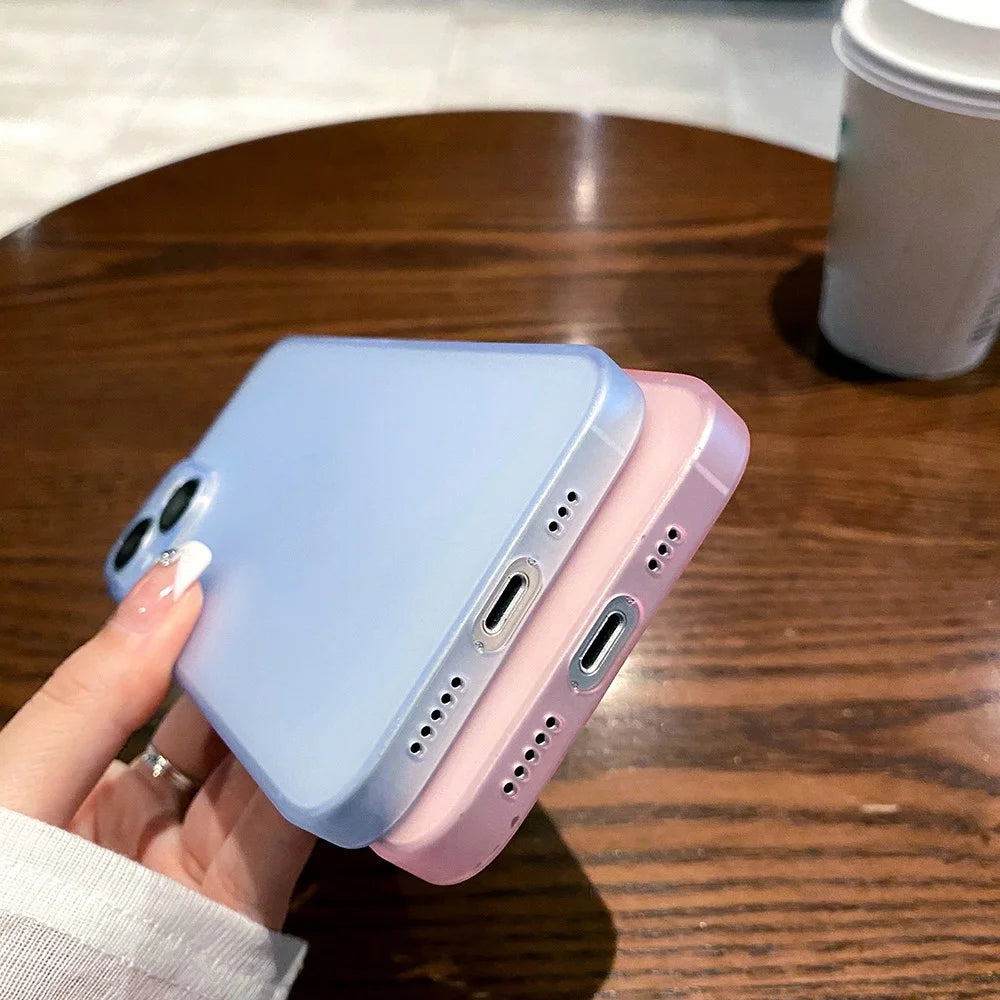 For iPhone 14 Plus Slim Matte Case TPU Precise Cutout Soft Back Protective Phone Cover - Blue - 4