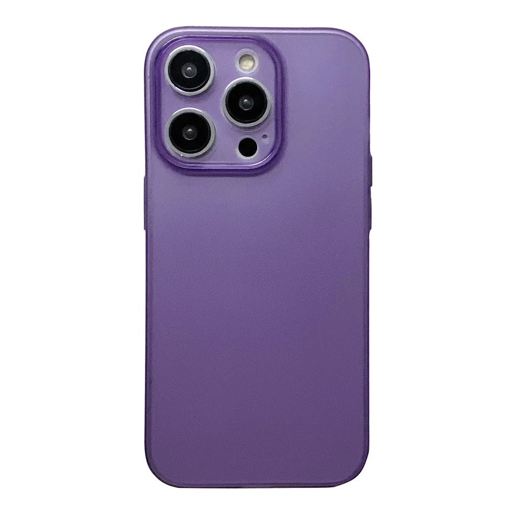 Shockproof Slim Case for iPhone 14 Pro Max TPU Cover Precise Cutout Matte Phone Case - Dark Purple - 1