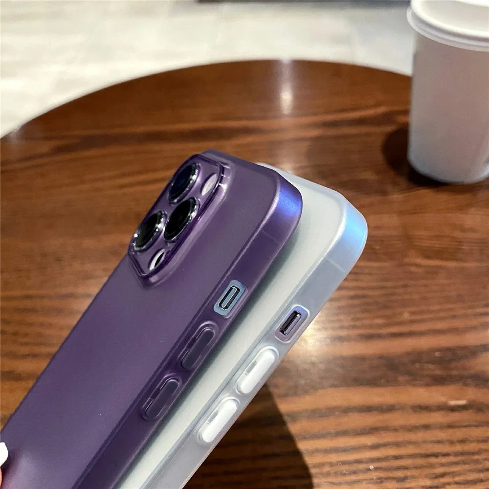 Shockproof Slim Case for iPhone 14 Pro Max TPU Cover Precise Cutout Matte Phone Case - Dark Purple - 4