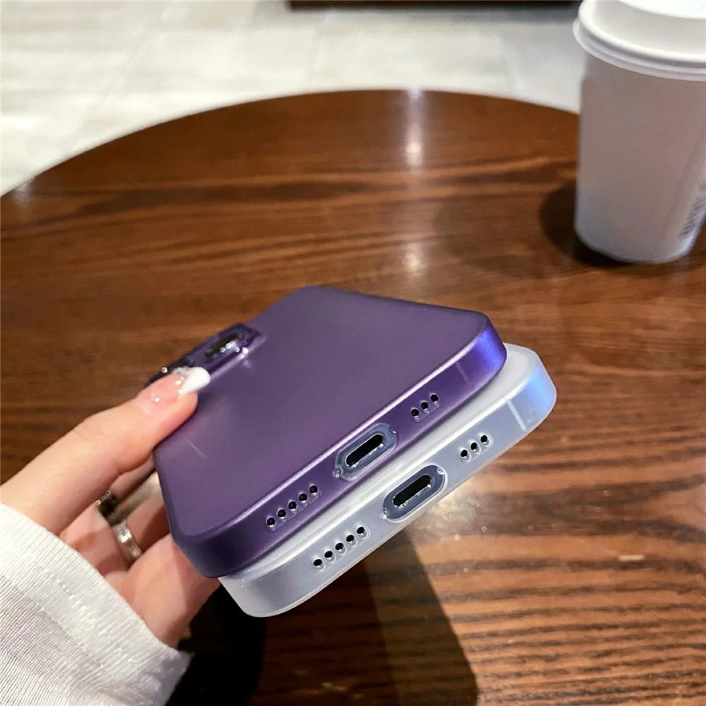 Shockproof Slim Case for iPhone 14 Pro Max TPU Cover Precise Cutout Matte Phone Case - Dark Purple - 5