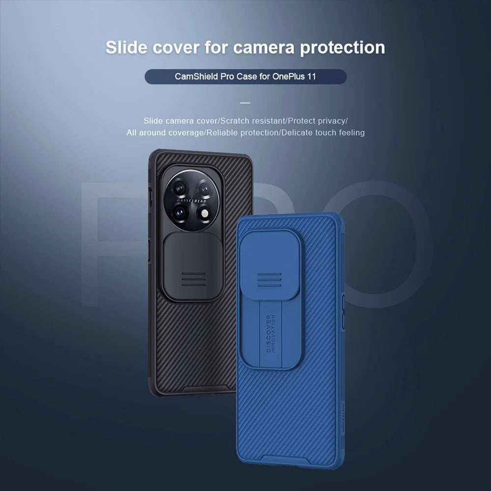 NILLKIN CamShield Pro for OnePlus 11 5G PC+TPU Phone Case Camera Slide Cover Phone Shell - Blue - 2