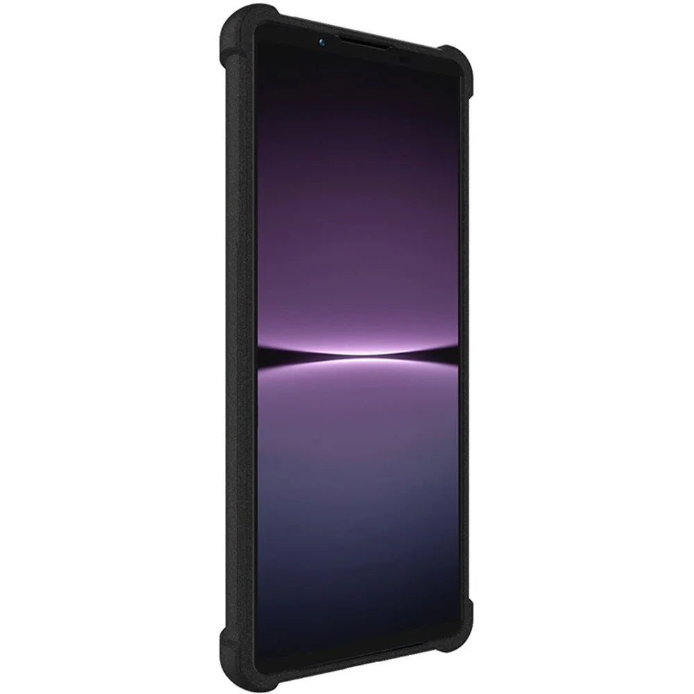 IMAK For Sony Xperia 1 V Mobile Phone Case Four Corners Airbag Drop-proof TPU Matte Phone Cover - Black - 4