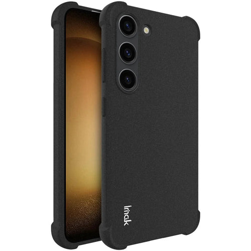 IMAK Mobile Phone Shell for Samsung Galaxy S23+ , Anti-Drop Four Corners Airbag TPU Matte Phone Case Cover - Black - 1