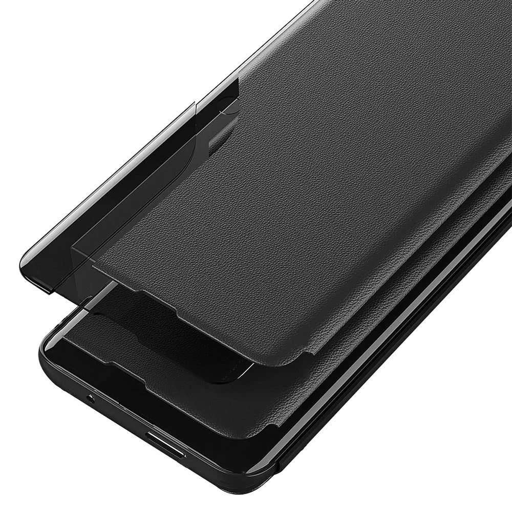 For Samsung Galaxy A34 5G Case View Window PU Leather Stand Cover - Black - 7