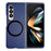 For Samsung Galaxy Z Fold3 5G Skin-touch Phone Cover Hard PC Magnetic Case - Sapphire - 1
