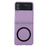 Phone Cover for Samsung Galaxy Z Flip3 5G Skin-touch Hard PC Case Magnetic Case - Purple - 1