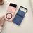 Phone Cover for Samsung Galaxy Z Flip3 5G Skin-touch Hard PC Case Magnetic Case - Purple - 3