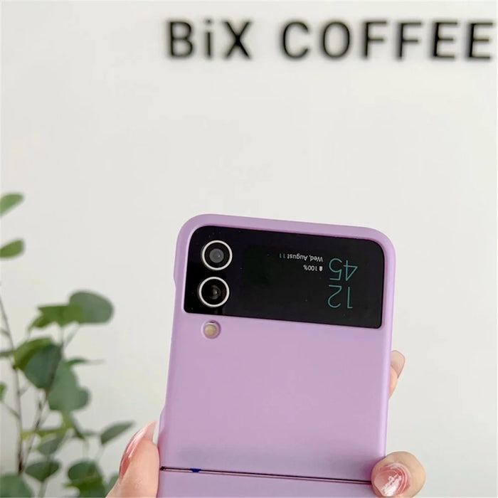 Phone Cover for Samsung Galaxy Z Flip3 5G Skin-touch Hard PC Case Magnetic Case - Purple - 5