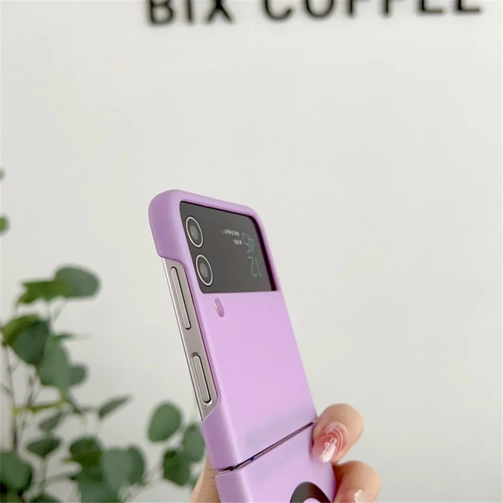 For Samsung Galaxy Z Flip4 5G Magnetic Case Phone Cover Skin-touch Hard PC Case - Pink - 6