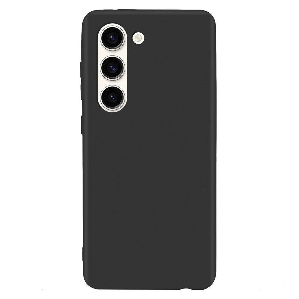 For Samsung Galaxy S23 Candy Color Matte Phone Case Anti-scratch TPU Back Cover - Black - 1