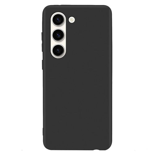 For Samsung Galaxy S23 Candy Color Matte Phone Case Anti-scratch TPU Back Cover - Black - 1