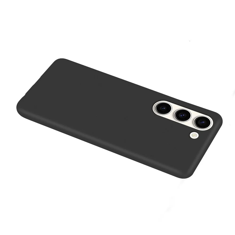 For Samsung Galaxy S23 Candy Color Matte Phone Case Anti-scratch TPU Back Cover - Black - 3