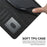 For Samsung Galaxy A34 5G Phone Case with Strap Imprint PU Leather Wallet Stand Cover - Black - 6