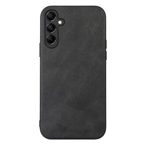 Phone Case For Samsung Galaxy A24 4G (162.1 x 77.6 x 8.3mm) , Cowhide Textured PU Leather Coated TPU+PC Protective Cover - Black - 1