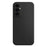 For Samsung Galaxy A34 5G Rubberized TPU + Soft Fiber Lining Phone Case Straight Edge Anti-Scratch Cover - Black - 1