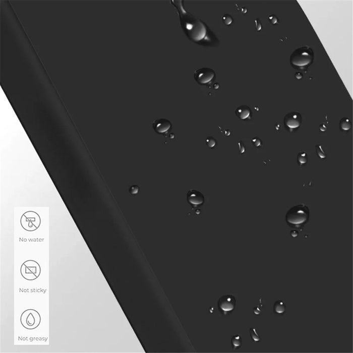 For Samsung Galaxy A34 5G Rubberized TPU + Soft Fiber Lining Phone Case Straight Edge Anti-Scratch Cover - Black - 2