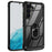 For Samsung Galaxy A54 5G Ring Kickstand Phone Case Alloy Lens Frame PC + TPU Protective Cover - Black - 2