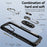 For Samsung Galaxy A54 5G Ring Kickstand Phone Case Alloy Lens Frame PC + TPU Protective Cover - Black - 4