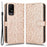 For TCL Ion X PU Leather Stand Wallet Phone Case Dot Pattern Imprinted Smartphone Cover - Rose Gold - 1