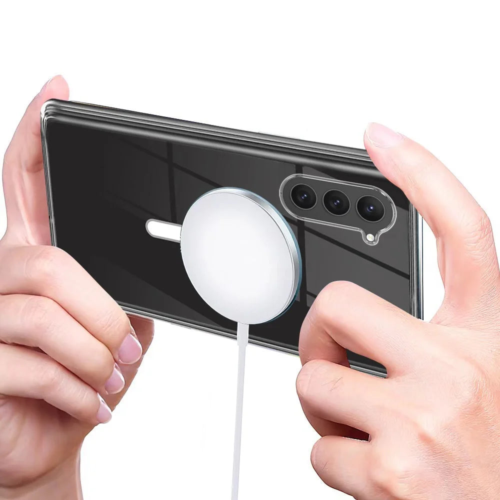 Slim Case for Samsung Galaxy S23 Case Magnetic Case Clear Acrylic TPU Hybrid Phone Cover - 3