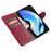 IDEWEI For Realme C55 Protective Phone Case Flip Leather Wallet Cell Phone Stand Cover - Red - 2