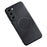 For Samsung Galaxy S23 PU Leather Coated TPU+PC Case Phone Back Cover Magnetic Case - Black - 1