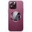 RH05 Magnetic Phone Shell for iPhone 14 Pro Case Soft TPU PC PU Leather Coated Phone Cover - Purple - 3