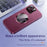 RH05 Magnetic Phone Shell for iPhone 14 Pro Case Soft TPU PC PU Leather Coated Phone Cover - Purple - 4