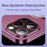 RH05 Magnetic Phone Shell for iPhone 14 Pro Case Soft TPU PC PU Leather Coated Phone Cover - Purple - 5
