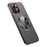 RH05 Phone Case for iPhone 14 Plus Magnetic Phone Cover PU Leather Coated Soft TPU PC Case - Black - 1