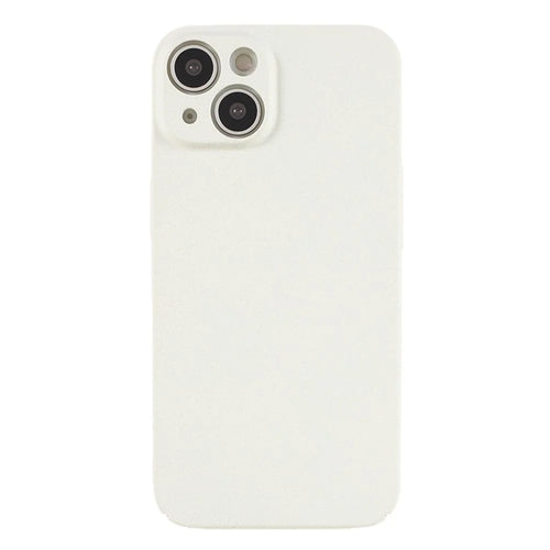 For iPhone 13 mini 5.4 inch Hard PC Shockproof Phone Case Camera Protection Matte Phone Cover - White - 1