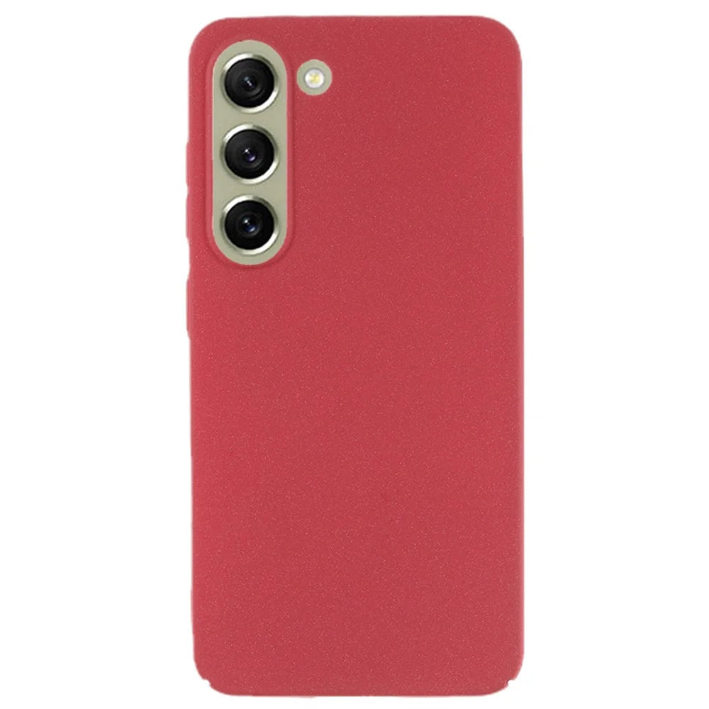 For Samsung Galaxy S21 FE 5G Shockproof Phone Case Matte Texture Anti-Dust Hard PC Phone Cover - Wine Red - 1