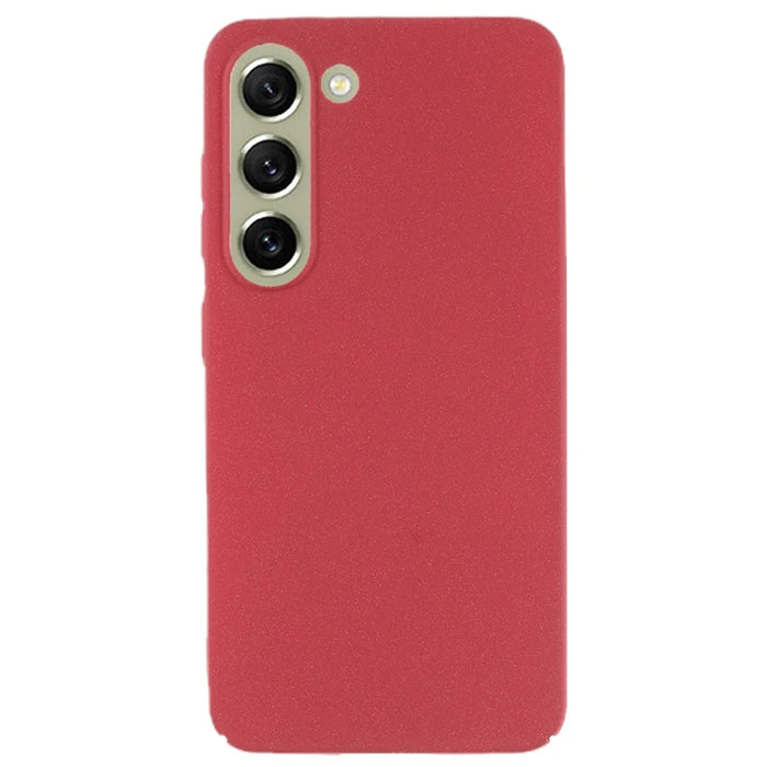 For Samsung Galaxy S21 FE 5G Shockproof Phone Case Matte Texture Anti-Dust Hard PC Phone Cover - Wine Red - 1