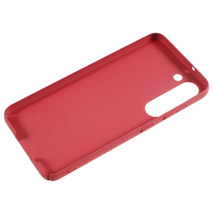 For Samsung Galaxy S22 5G Cell Phone Case Shockproof Matte Texture Anti-scratch Hard PC Phone Cover - Wine Red - 7